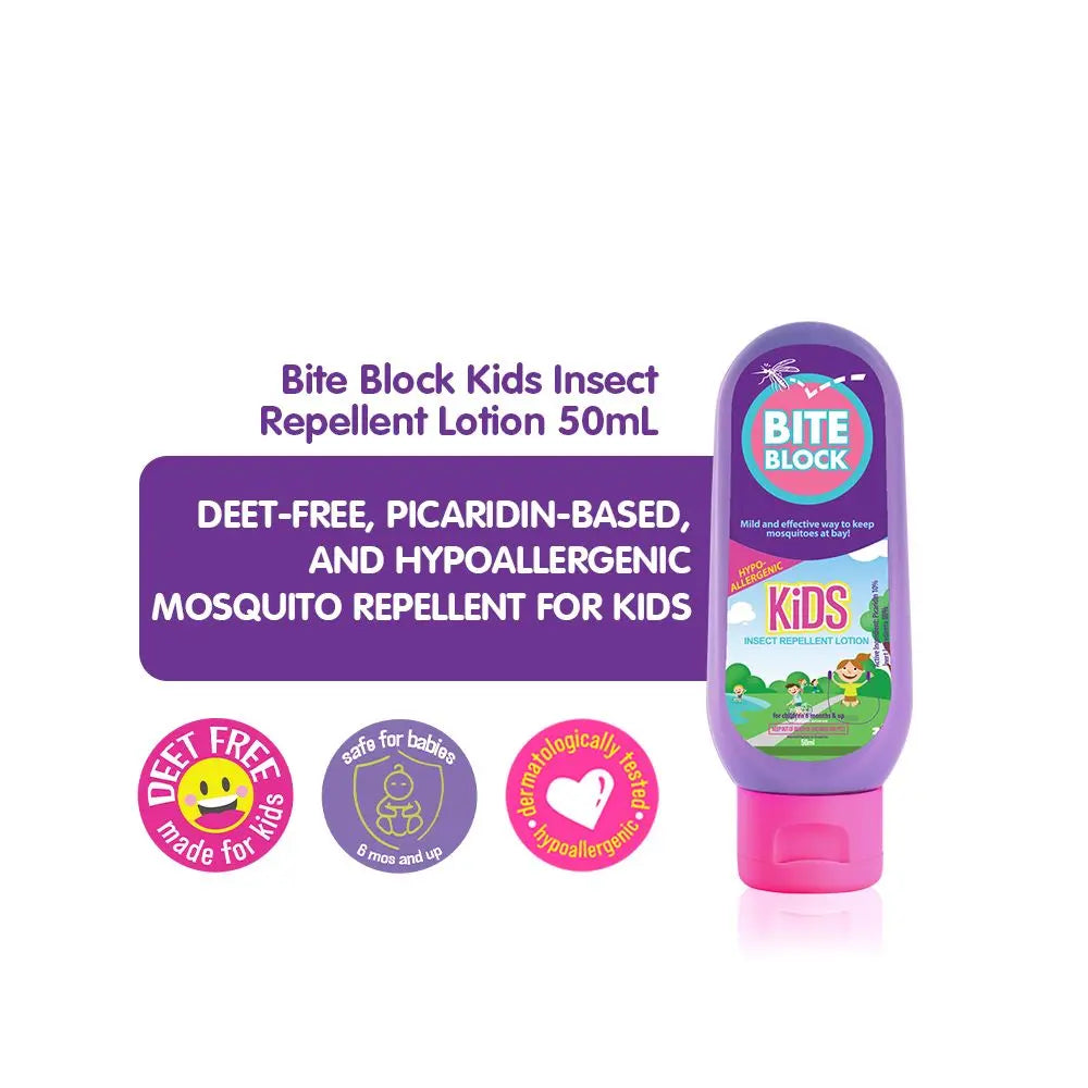 Guarantee your kid's safety over playtime with Bite Block Kids 50ml picaridin insect repellent, tested mild and safe for babies 6 months and up. Shop now.