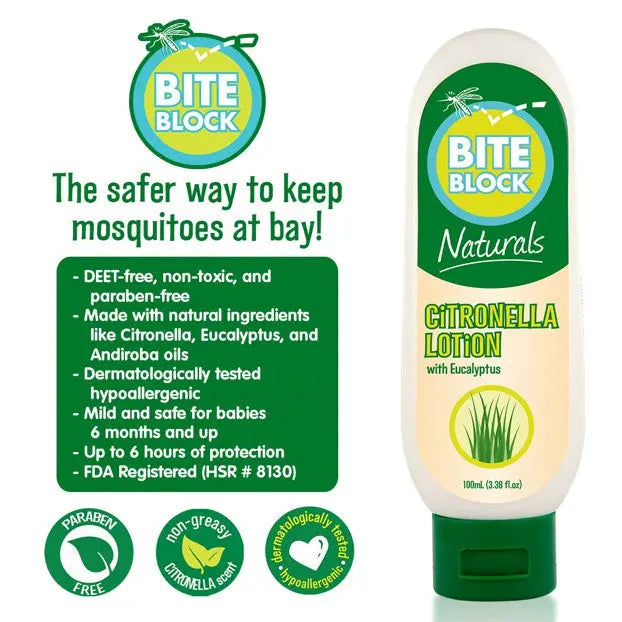 Bite Block Naturals Citronella Lotion 100mL