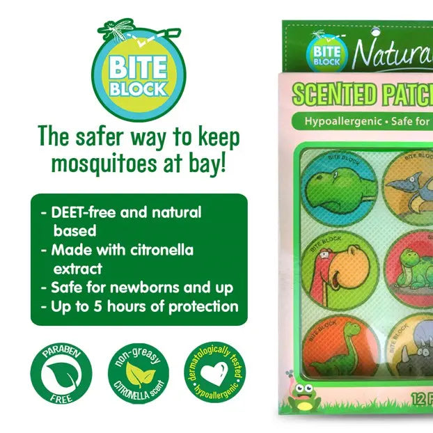 Bite Block Naturals Citronella Patches 6s x 2 - Sea Creatures