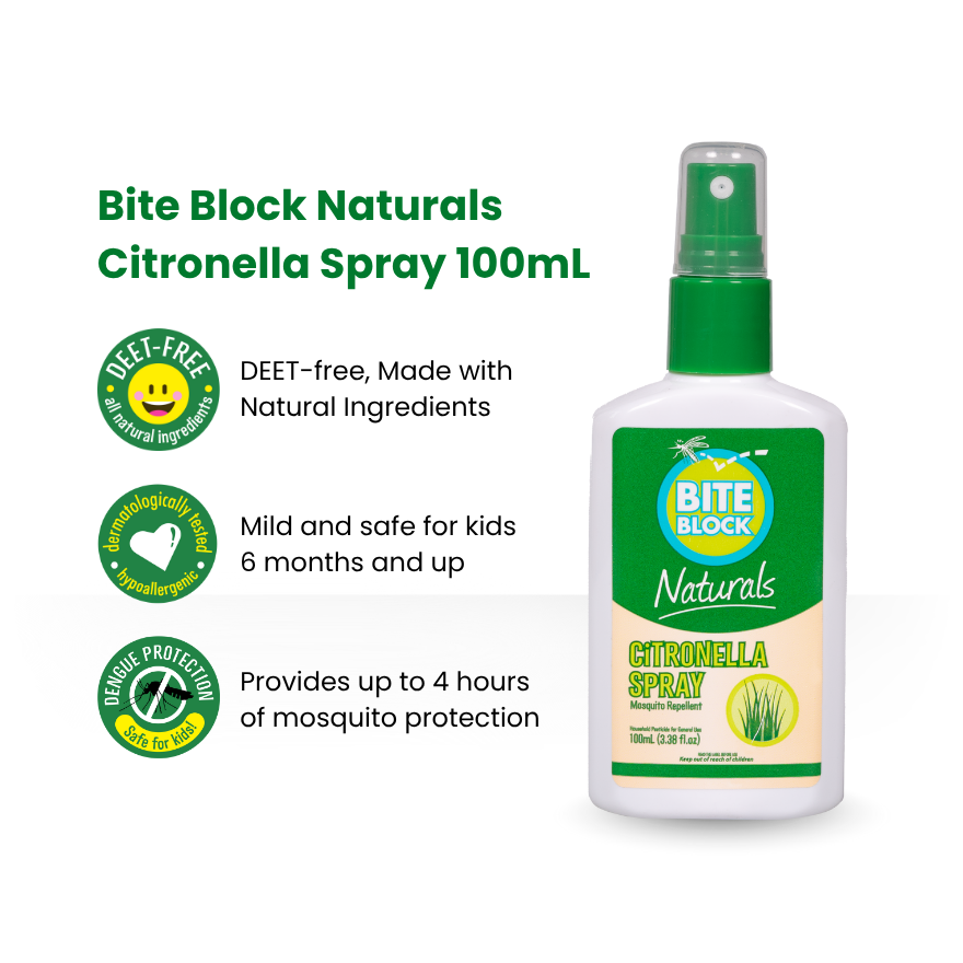 Bite Block Naturals Citronella Spray with Eucalyptus 100ml Bite Block