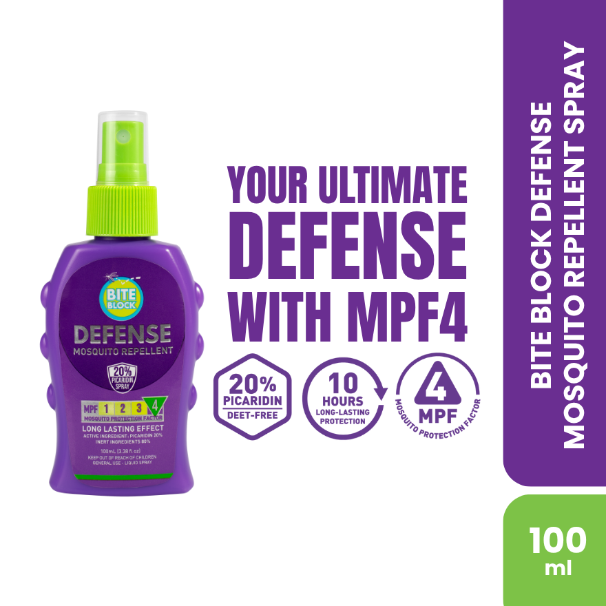 Bite Block Defense Mosquito Repellent Spray 100mL Bite Block Protect