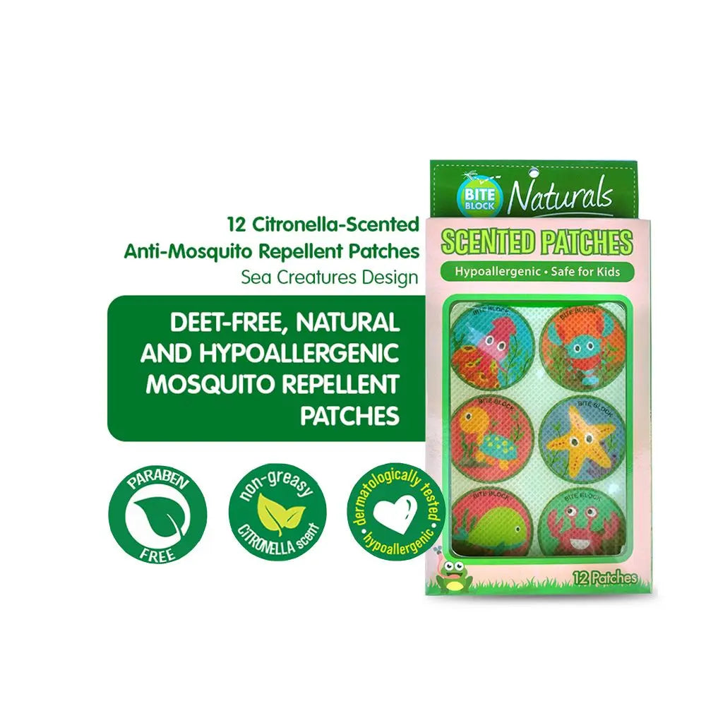 Keep your active kids protected with the natural anti-mosquito repellent patch that can last up to 6 hours. Shop Bite Block Natural Citronella Patches now. 